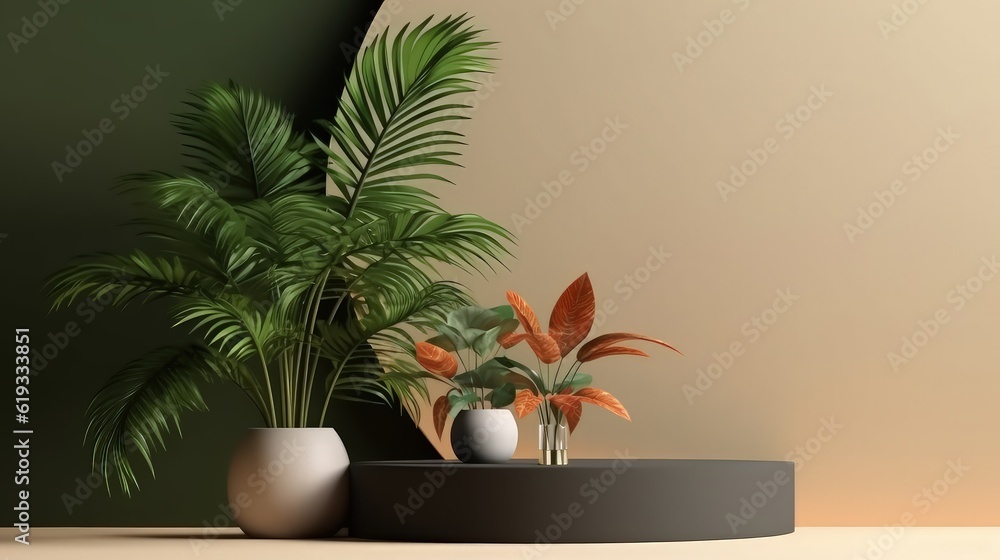 Abstract 3D background, Realistic cream beige cylinder pedestal podium. Abstract 3D background, Realistic cream beige cylinder pedestal podium.