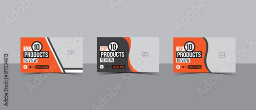 Attractive Product Review Thumbnail Design and Web Banner Template