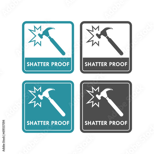 Shatter proof design template illustration