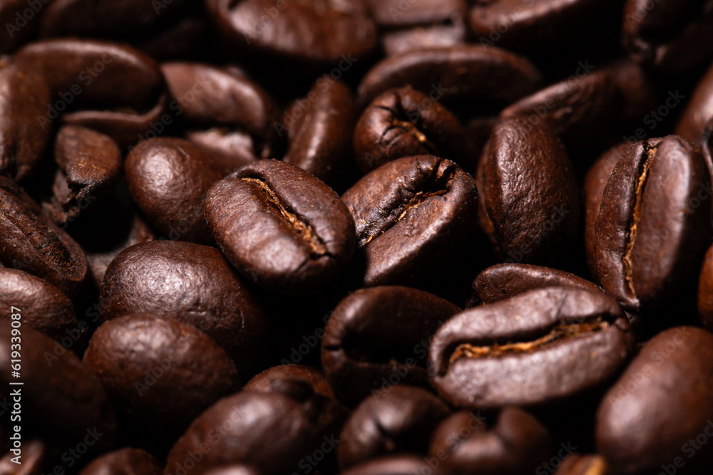 Close Up of Roasted Coffee Beans Close Up of Roasted Coffee Beans