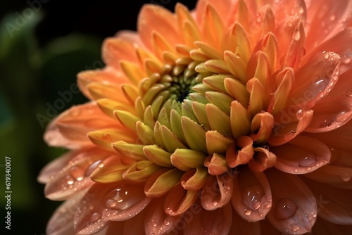 orange dahlia flower.  © D