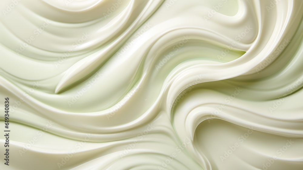LIght green lotion beauty skincare cream texture of cream cosmetic product background