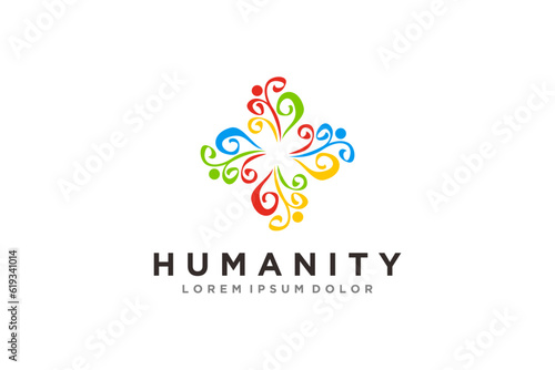 Non profit organization logo design health service icon symbol humanitarian