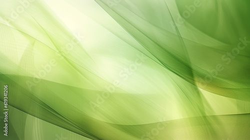 abstract green line background. Generative AI