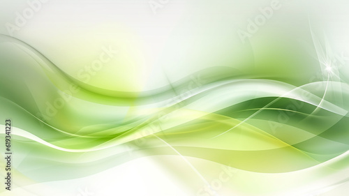 abstract green line background. Generative AI