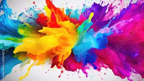 Rainbow color paint splash wallpaper background