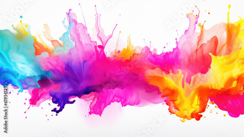 Rainbow color paint splash wallpaper background