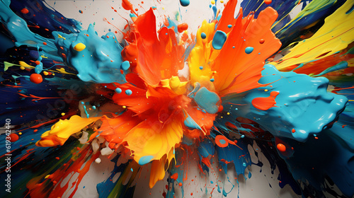 Explosion de peinture de couleurs