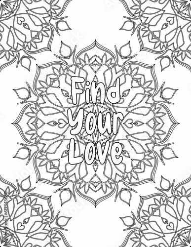 Growth Mindset Coloring sheet  Mandala Coloring Pages for Self-acceptance for Kids and Adults