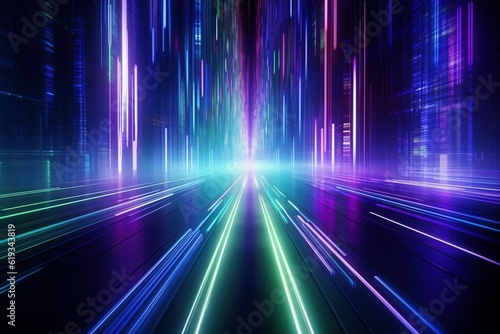 abstract futuristic background with gold PINK blue glowing neon moving high speed wave lines and bokeh lights. Data transfer concept Fantastic wallpaper