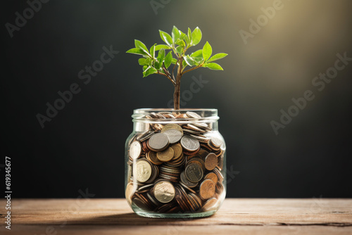 financial growth trend concept, business strategy for success