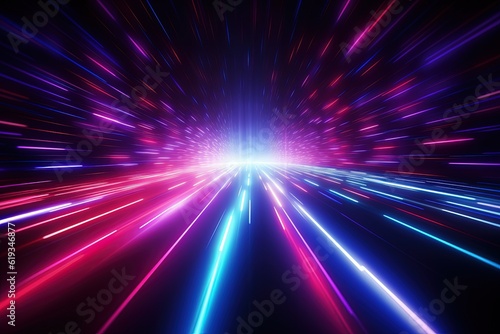 abstract futuristic background with gold PINK blue glowing neon moving high speed wave lines and bokeh lights. Data transfer concept Fantastic wallpaper