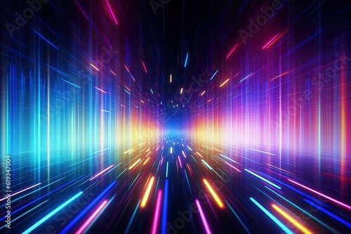 abstract futuristic background with gold PINK blue glowing neon moving high speed wave lines and bokeh lights. Data transfer concept Fantastic wallpaper