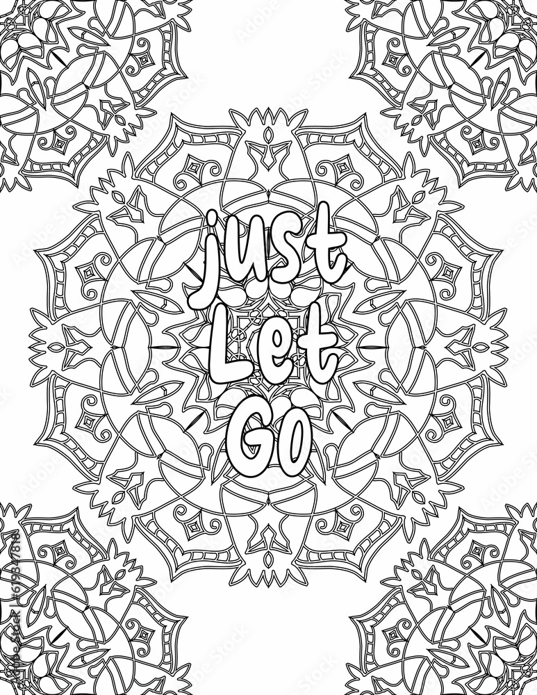 Affirmation Coloring Pages, Mandala Coloring Pages for Personal Growth for Kids and Adults