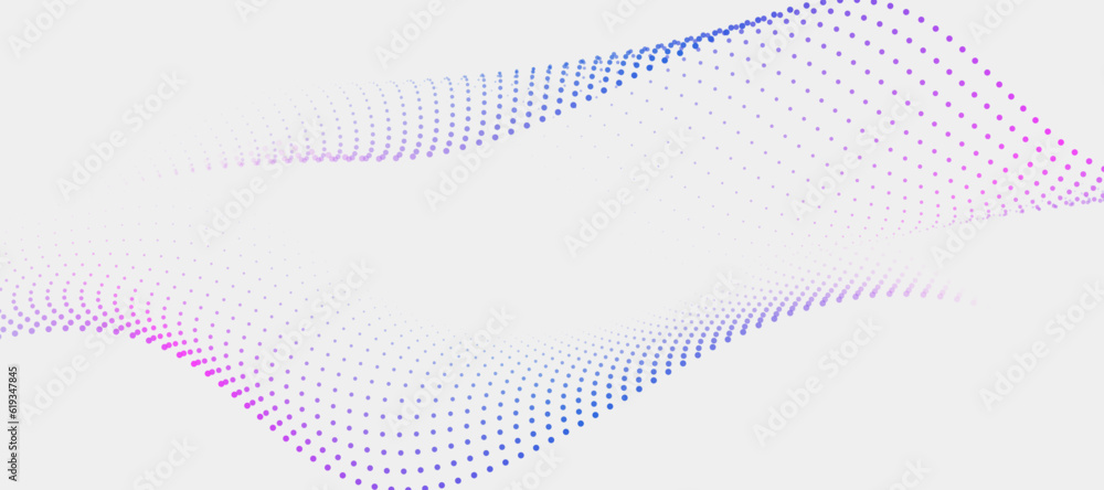 Abstract flowing lines wave. Digital future technology concept.