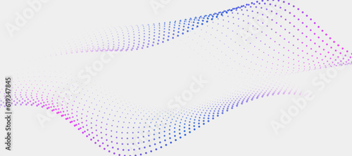 Abstract flowing lines wave. Digital future technology concept.