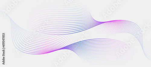Abstract flowing lines wave. Digital future technology concept.