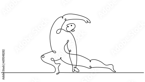 Abstract people yoga fitnes...
