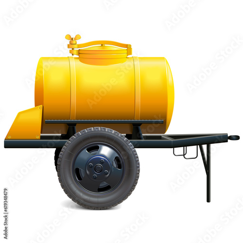 Vector Yellow Tank Trailer