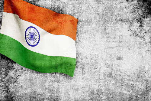 India Flag flying. Happy Independence Day and Republic Day background