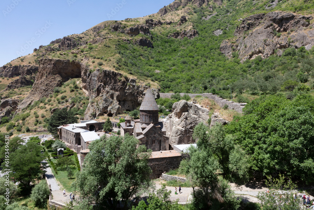 Armenia Geghard Monastery on a sunny spring day
