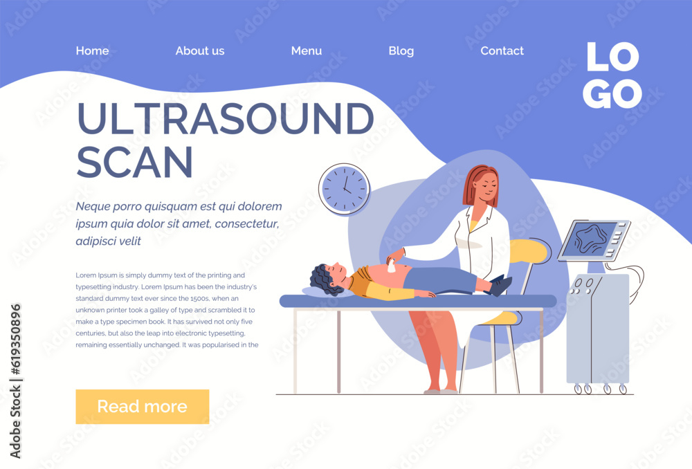 Ultrasound doctor examines organs of child. Pediatrics, medical diagnostics, treatment. Vector characters flat cartoon illustration. Website, template, landing.
Ultrasound doctor examines organs of child. Pediatrics, medical diagnostics, treatment. Vector characters flat cartoon illustration. Website, template, landing.
