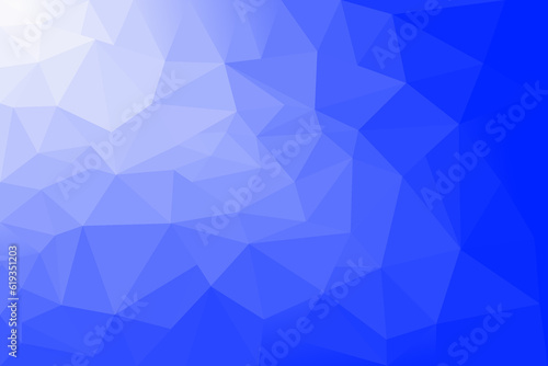 graphic illustration Ice pattern triangle or crystal with a gradient of blue and white.