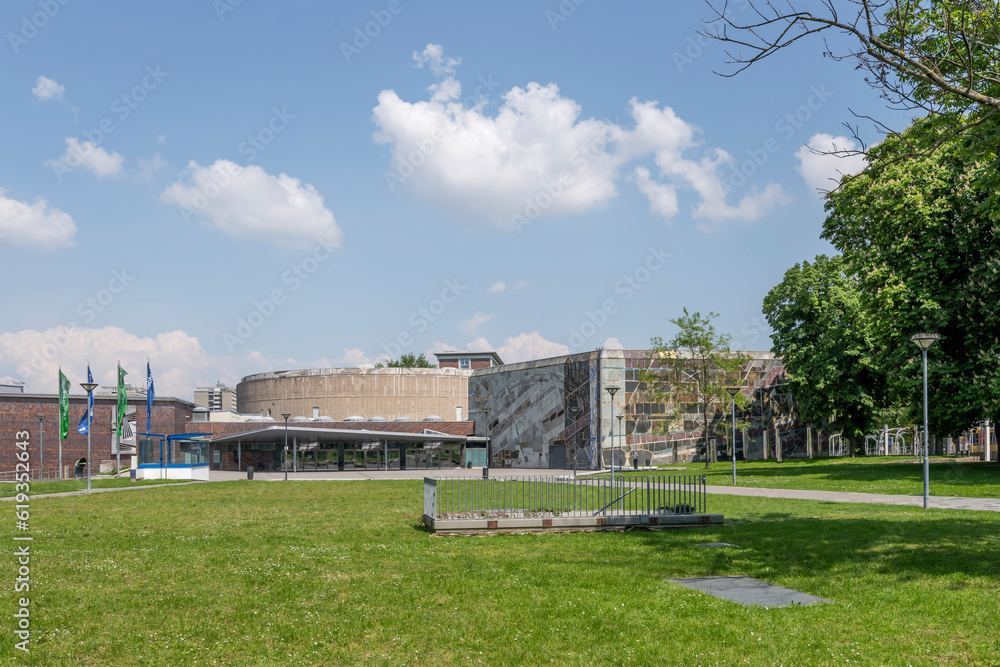 Obraz premium Liederhalle on Berliner platz, Stuttagrt, Germany