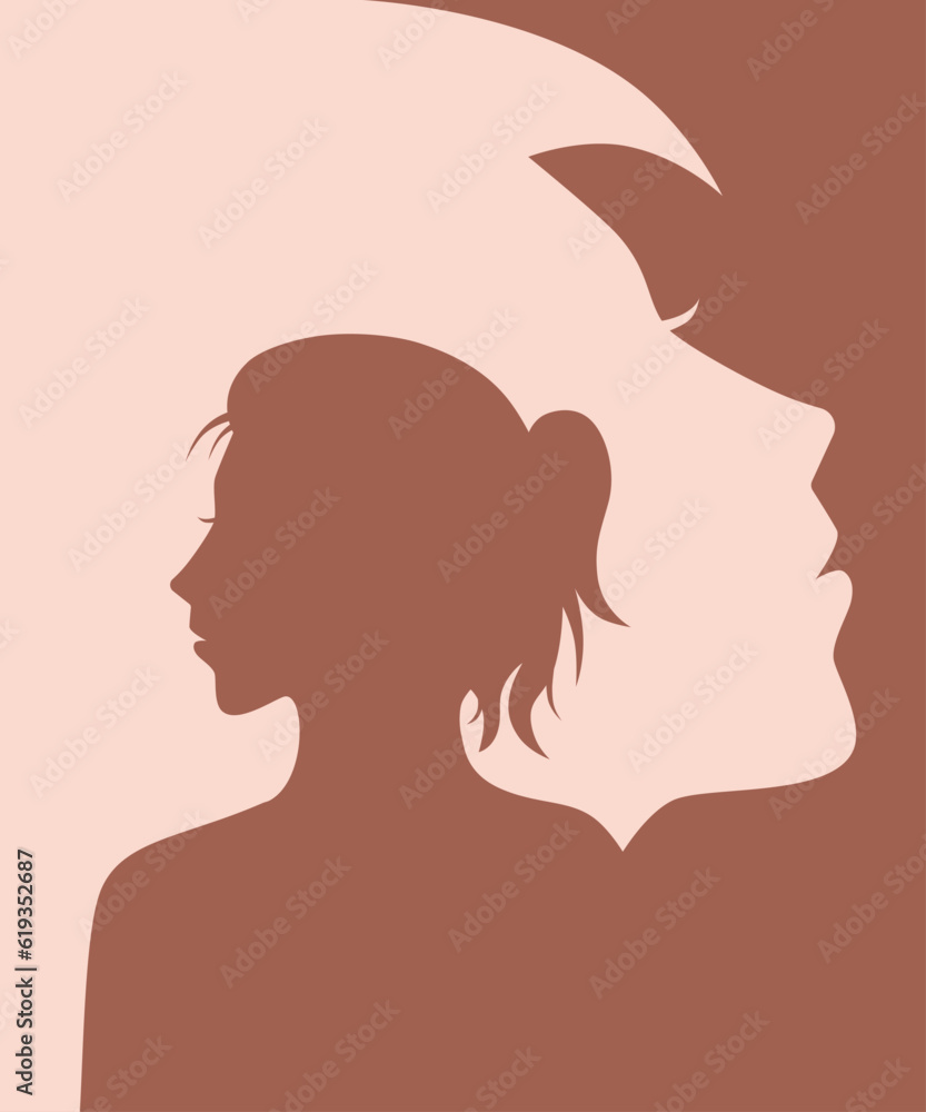 woman face silhouette feminism symbol represents women's rights