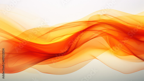 Orange abstract background, smoke, translucent, waves