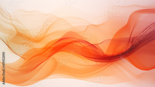 Orange abstract background, smoke, translucent, waves