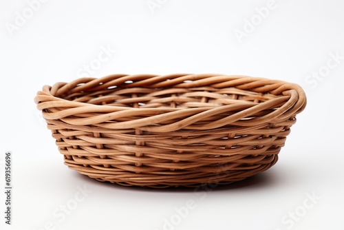 Empty basket isolated on white background