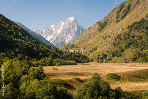 Journey to the mountains, Chetetsky gorge, North Caucasus, travel across Russia