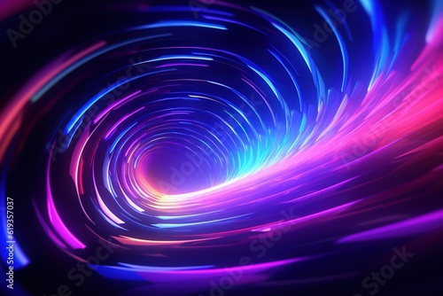 abstract futuristic background with gold PINK blue glowing neon moving high speed wave lines and bokeh lights. Data transfer concept Fantastic wallpaper