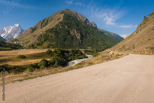 Journey to the mountains, Chetetsky gorge, North Caucasus, travel across Russia
