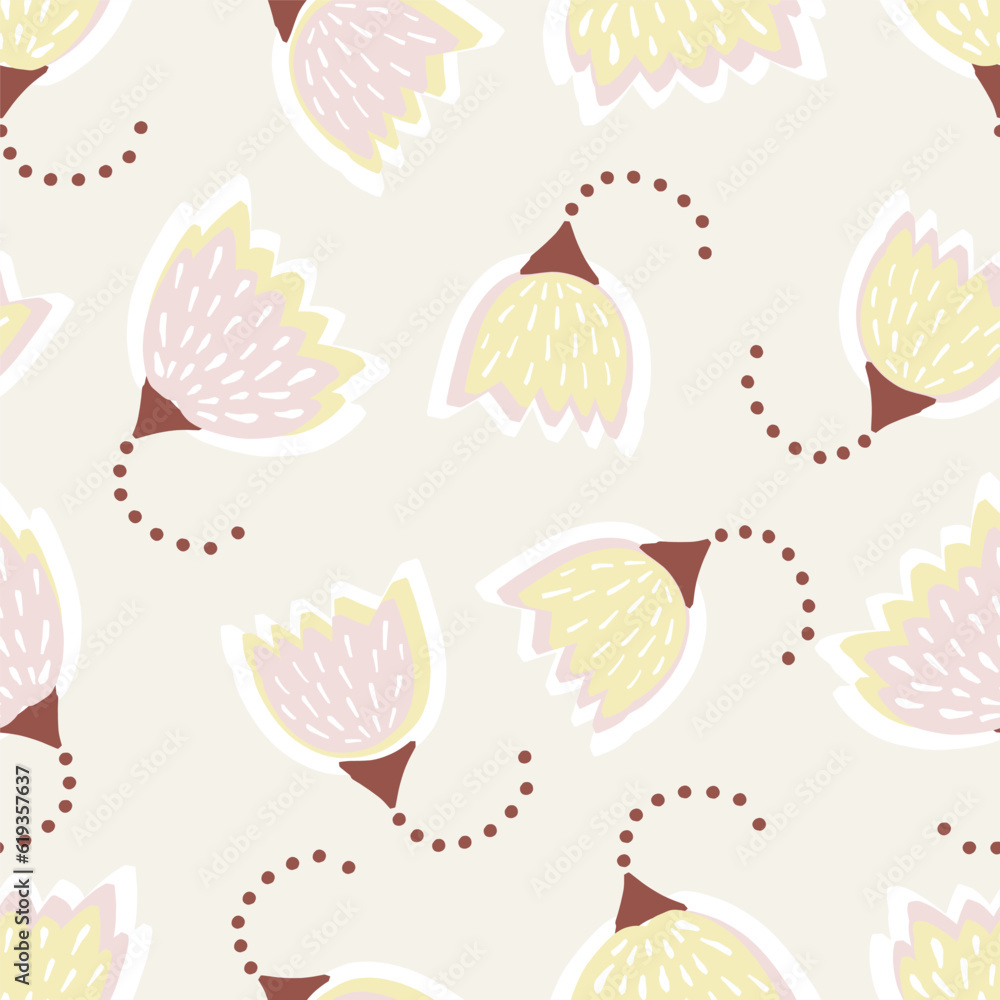 Butter yellow and piglet pink flowers