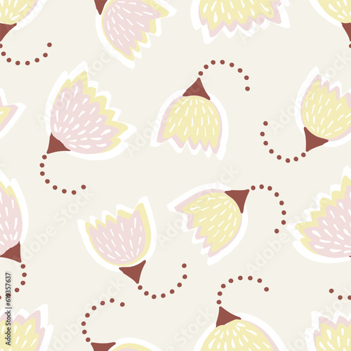 Butter yellow and piglet pink flowers
