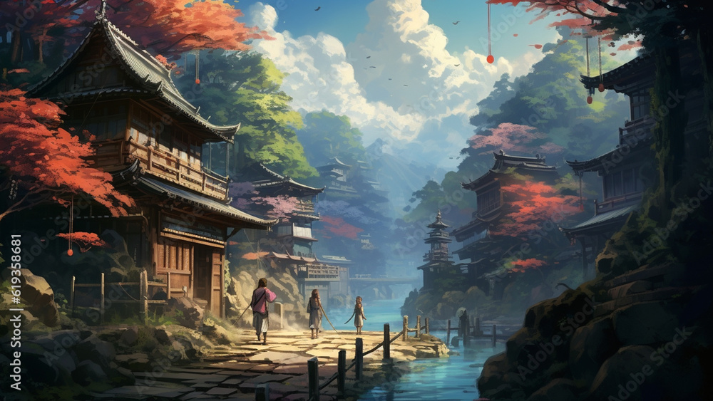 Obraz premium Asian Ancient Village 1