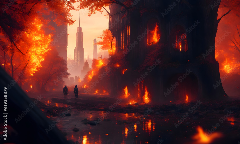 Fototapeta premium fictional city