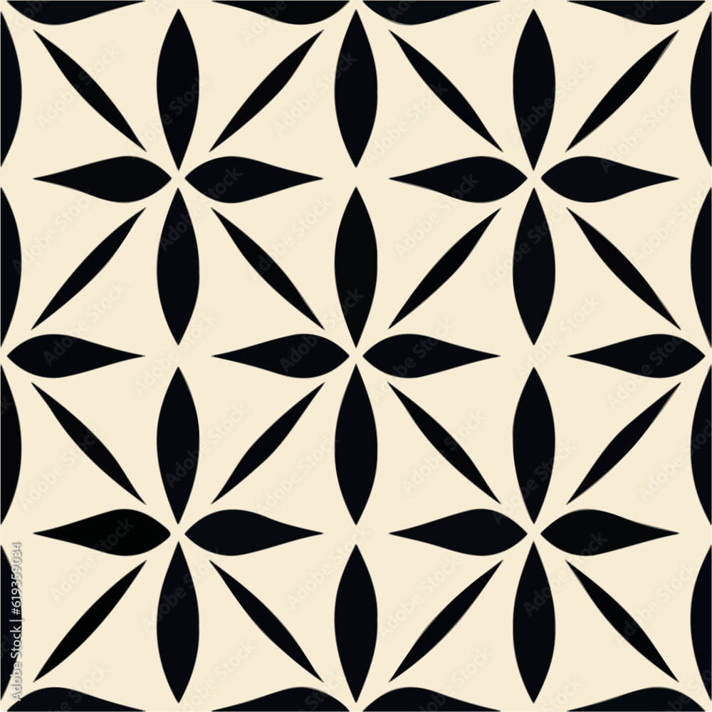Striking black and white geometric pattern showcases seamless symmetry, an ideal choice for seamless pattern designs with an art deco flair. Striking black and white geometric pattern showcases seamless symmetry, an ideal choice for seamless pattern designs with an art deco flair.