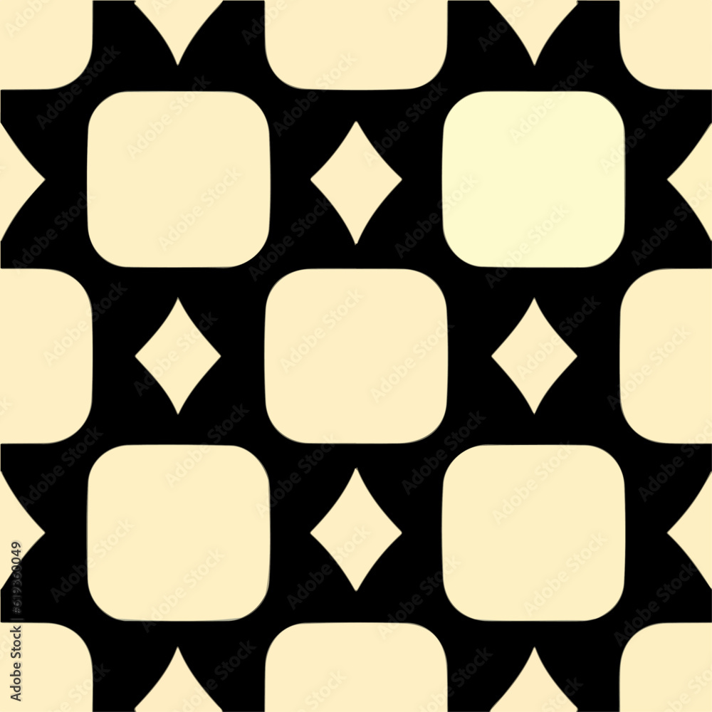 Mesmerizing black and white pattern featuring a series of white squares ...