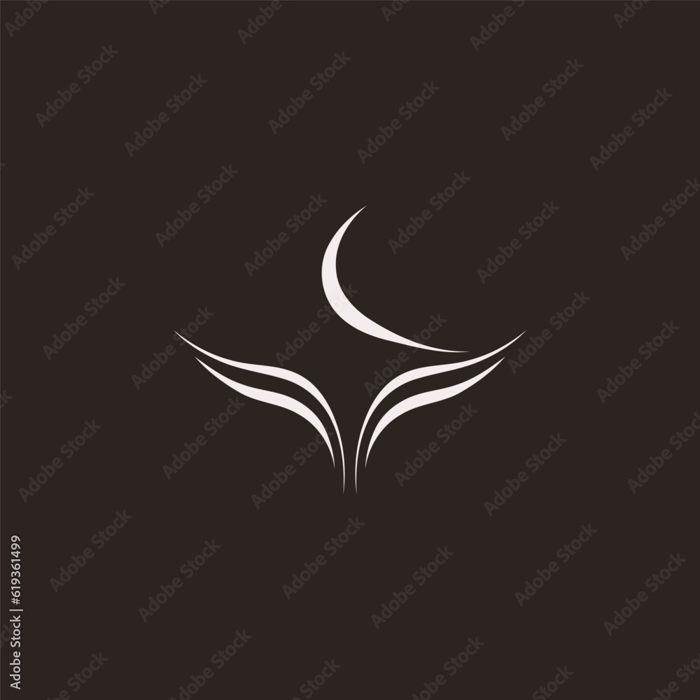 Obraz premium Stingray logo design vector illustration