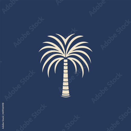 Palm tree logo design vector illustration