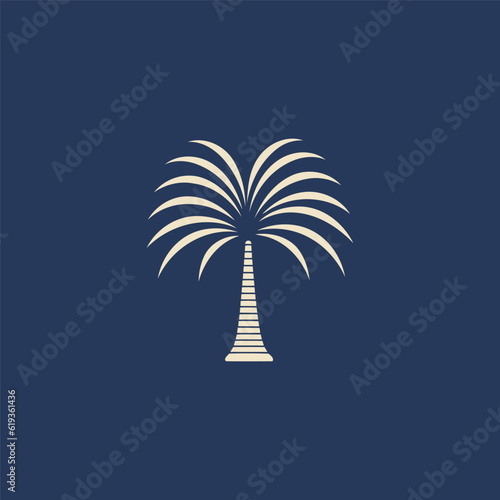Palm tree logo design vector illustration