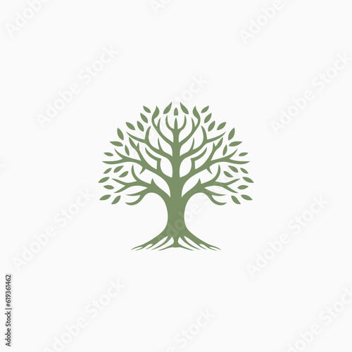Tree logo design vector illustration