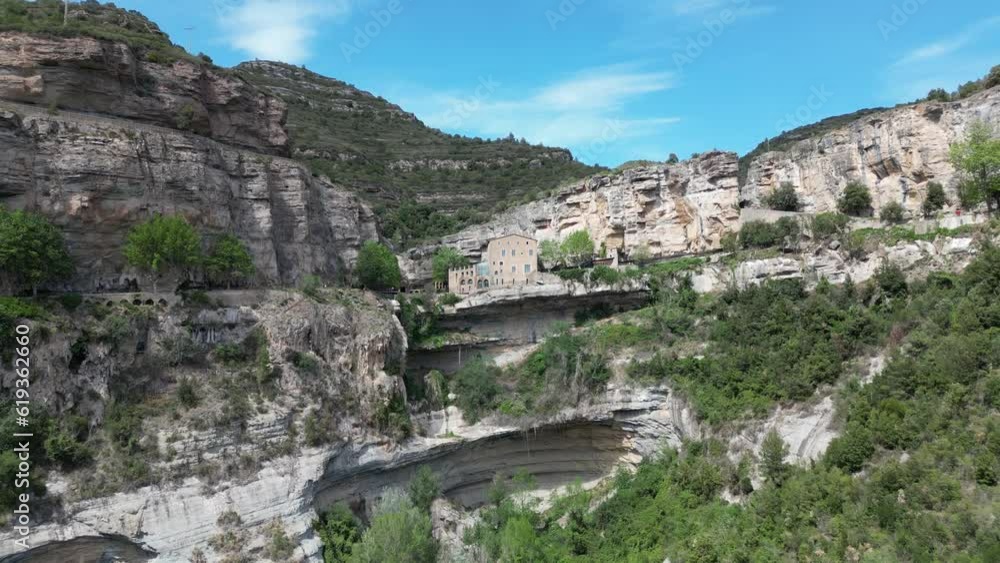Sant Miquel del Fai, Medieval Monastery, Catalonia, Spain Sant Miquel del Fai, Medieval Monastery, Catalonia, Spain