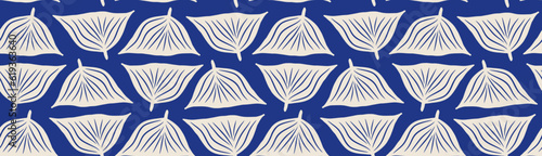 Seamless pattern with blue flowers. Abstract background.
