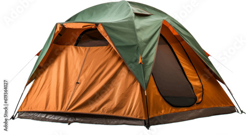 Tourist tent isolated on a white background.