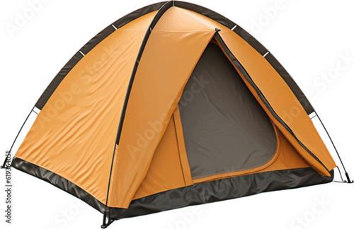 Tourist tent isolated on a white background. photo