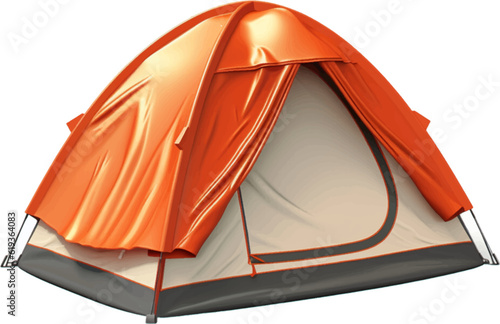 Tourist tent isolated on a white background.
